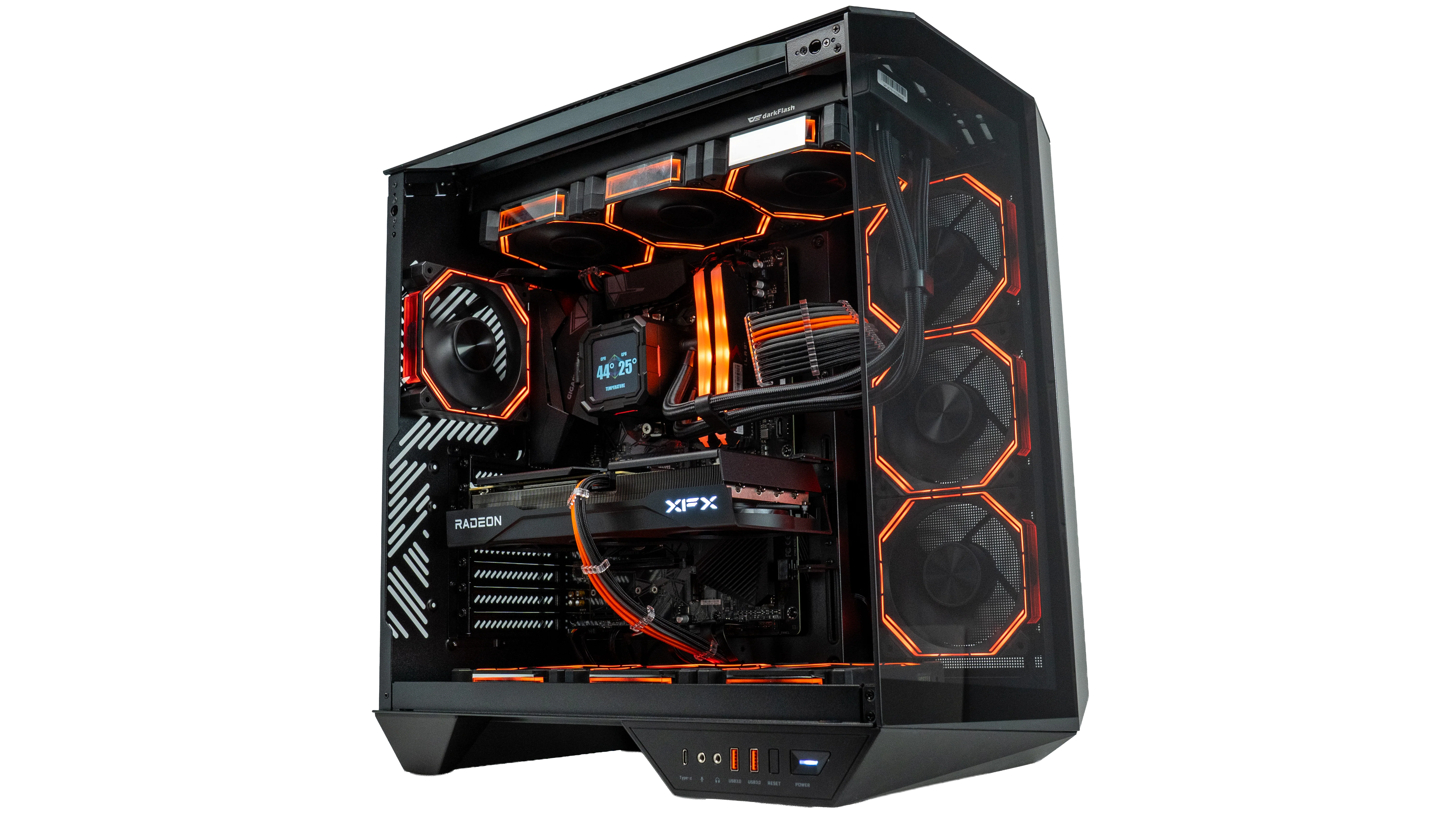 Mid Range Black/Orange Gaming PC